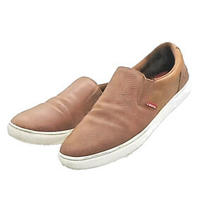 Levi 501 Men's Loafers Shoe Brown Size 10 M Slip Casual 51922003I